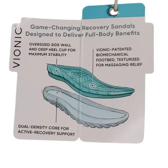 Vionic Rejuvenate Adjustable Slide Sandals Black Orthotic Recovery Womens 9M - Picture 7 of 8